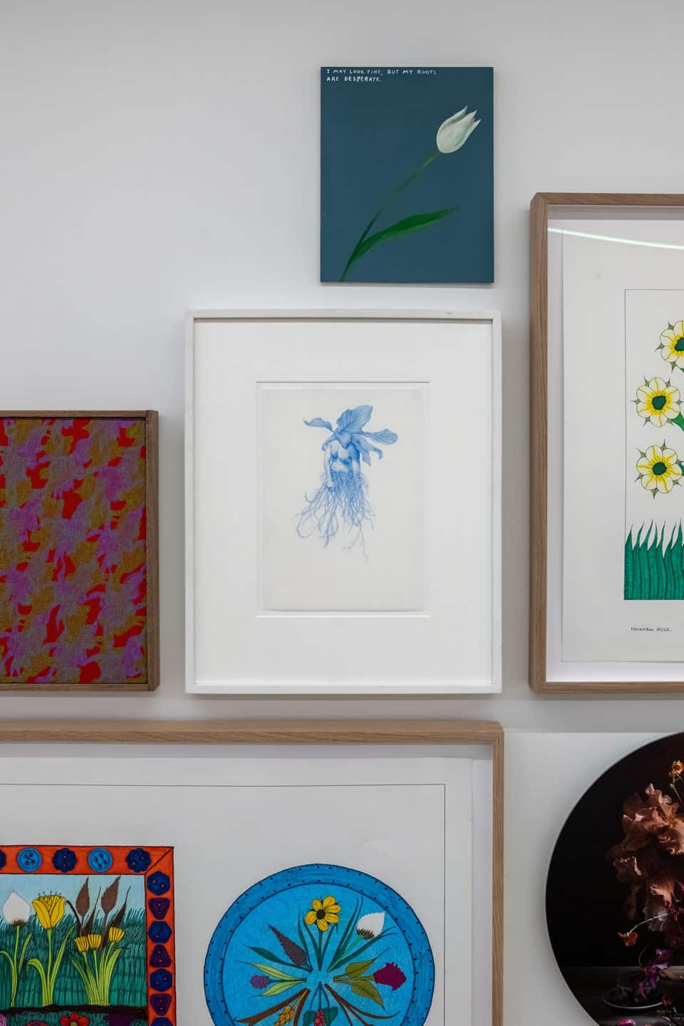 Zachari Logan, Untitled from Enigmas Series, 2017, 254×178mm / 10×7in blue pencil on mylar